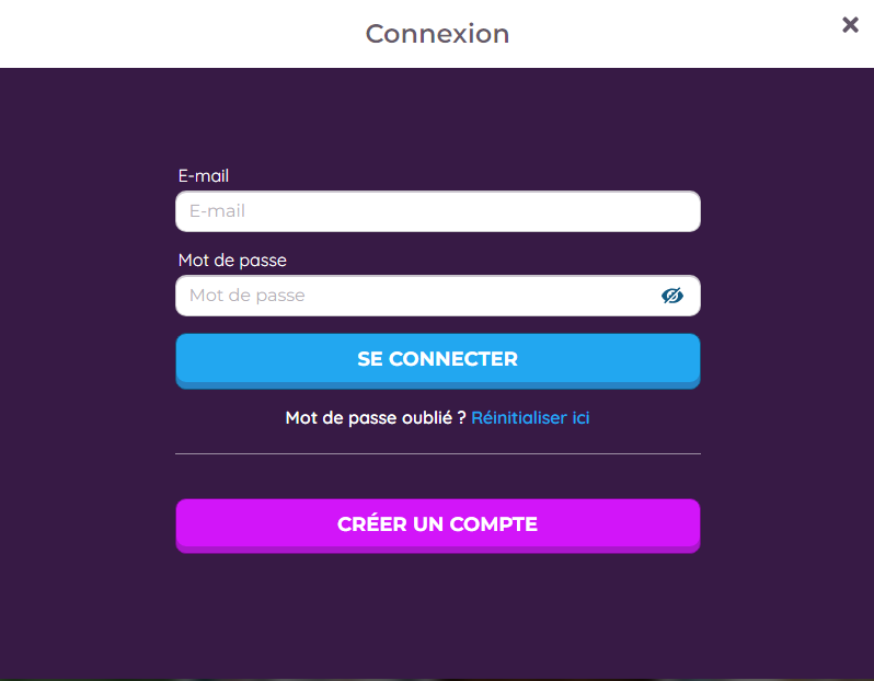 Connexion membre du Jackpot casino Bob